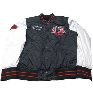 Hollister LA California Jacket‎ Mens XS Black Bomber Varsity Deep Sherpa